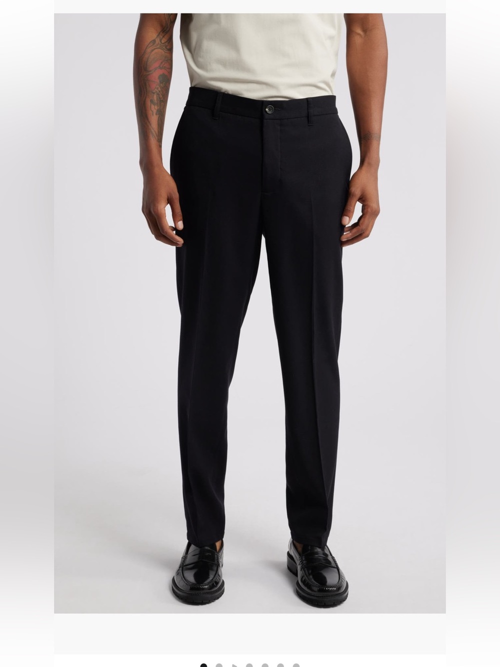 Open Edit Slim Fit Solid Color Pants men’s black dress pant Small NWT
